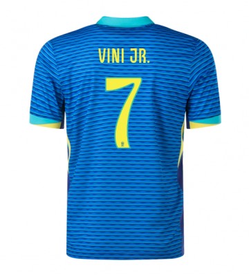 Brasilien Vinicius Junior #7 Replika Udebanetrøje Copa America 2024 Kortærmet